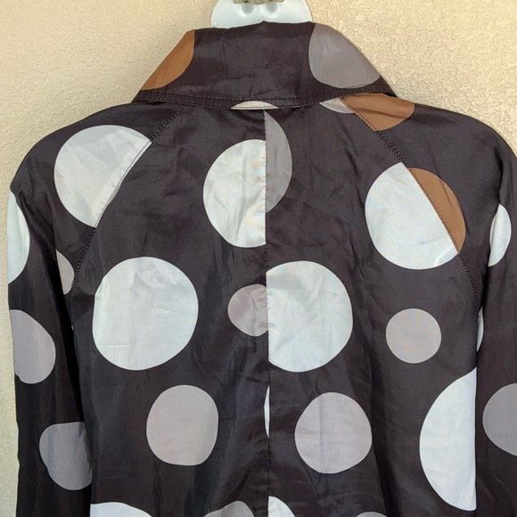 MYCRA PAC Polka Dot Rain Jacket, Black, Grey & Tan. Matching pouch/strap 6/8 EUC - Picture 9 of 17